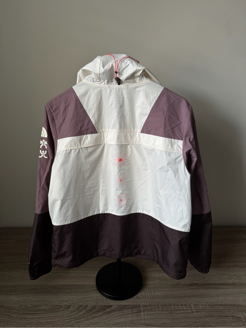 North Face Trailwear WindWall Jacket Womens M Colorblock Hooded Lightweight - Picture 2 of 7